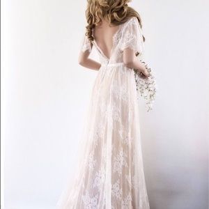 Good as new lace wedding dress.